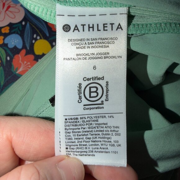 Athleta Brooklyn Joggers Size 6 Sage Green Lightweight Travel Pants Women’s - Picture 6 of 7